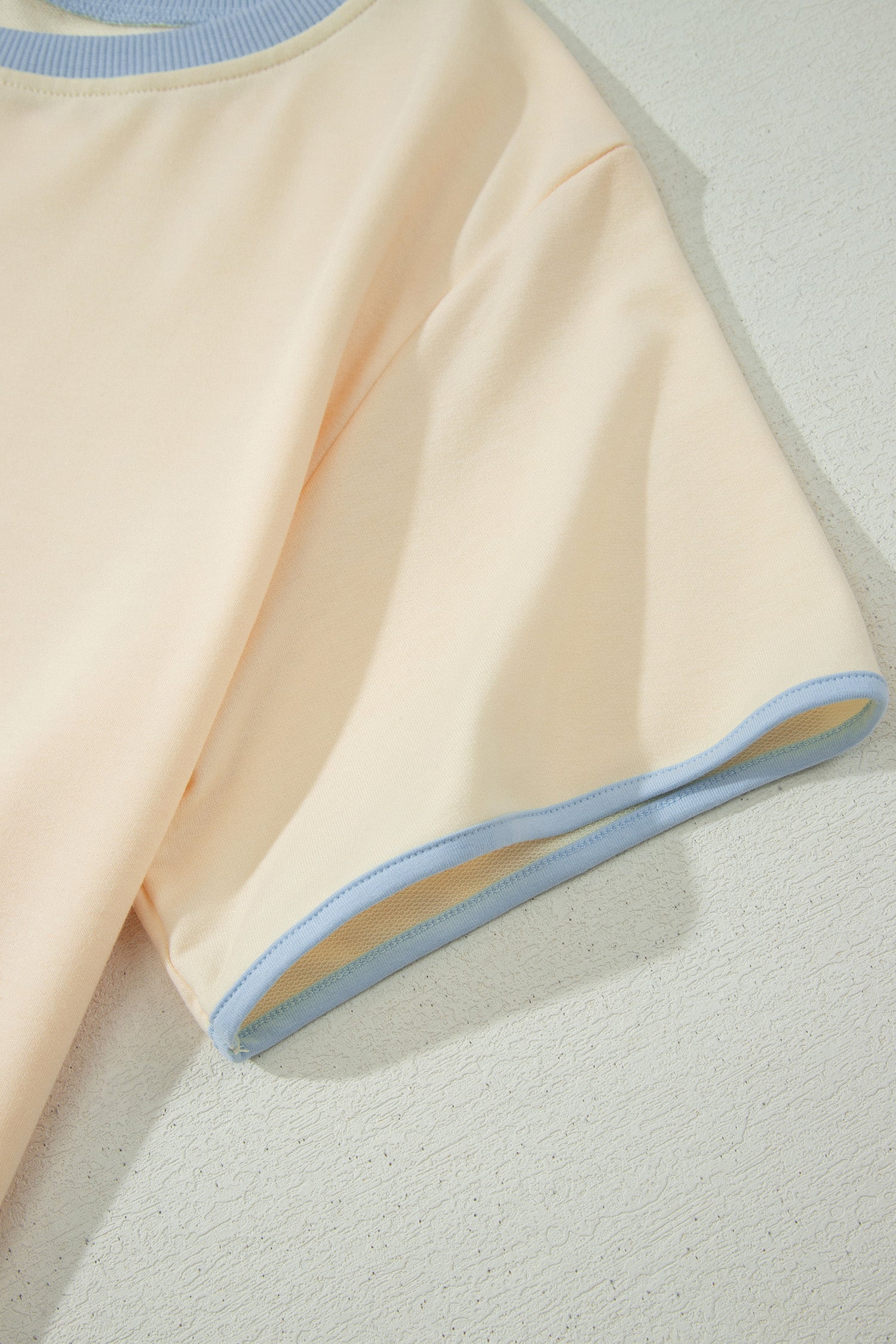 Moonlight Jade Colorblock Edge Drop Shoulder T Shirt and Skort 2Pcs Set