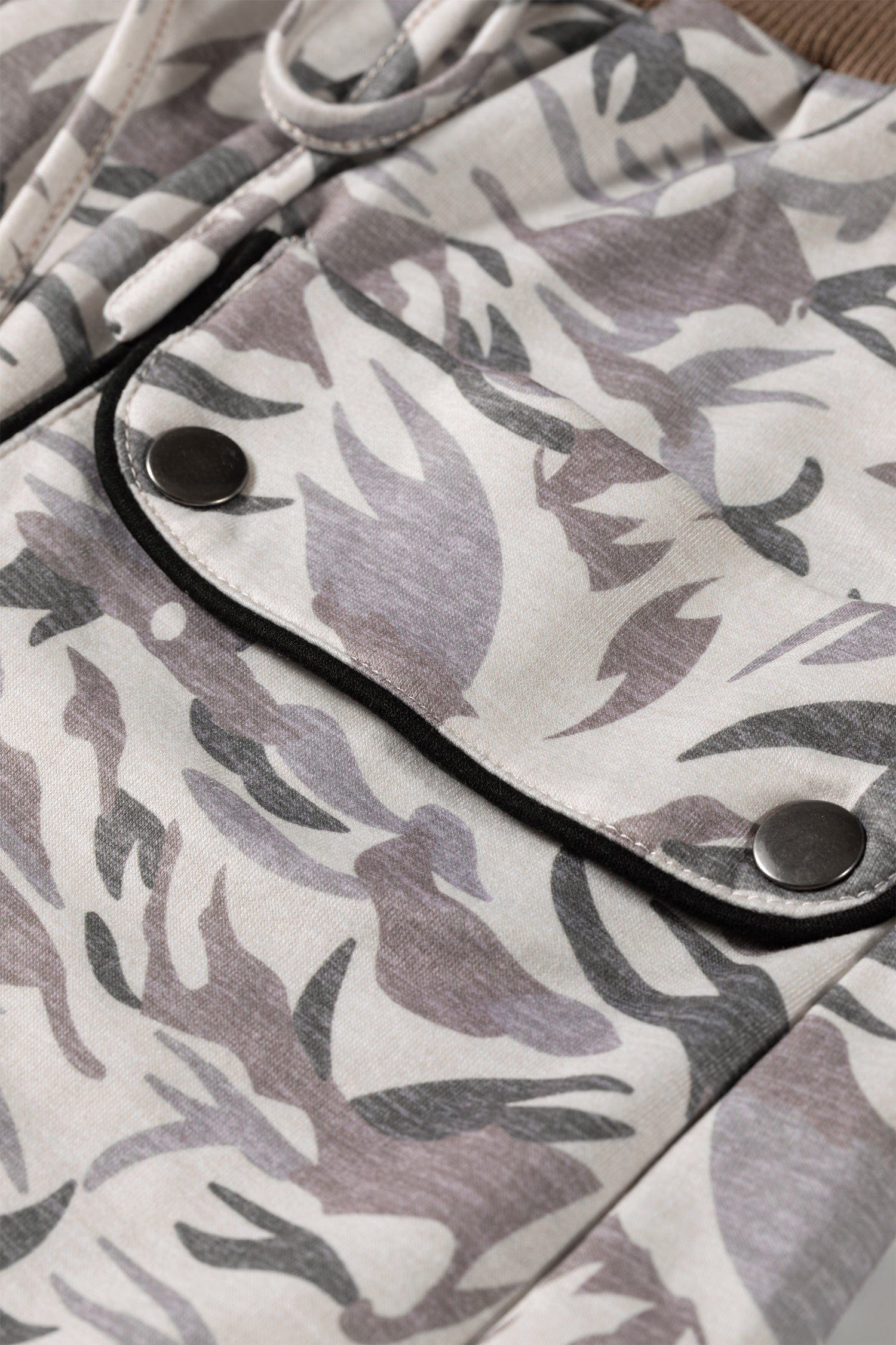 Multicolour Drawstring Contrast Waistband Camouflage Joggers Pants