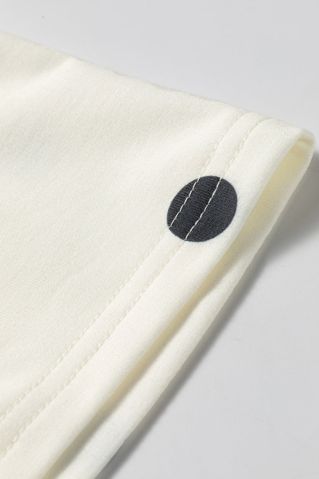Beige Polka Dot Print Crossed Seam Detail Oversize Tee