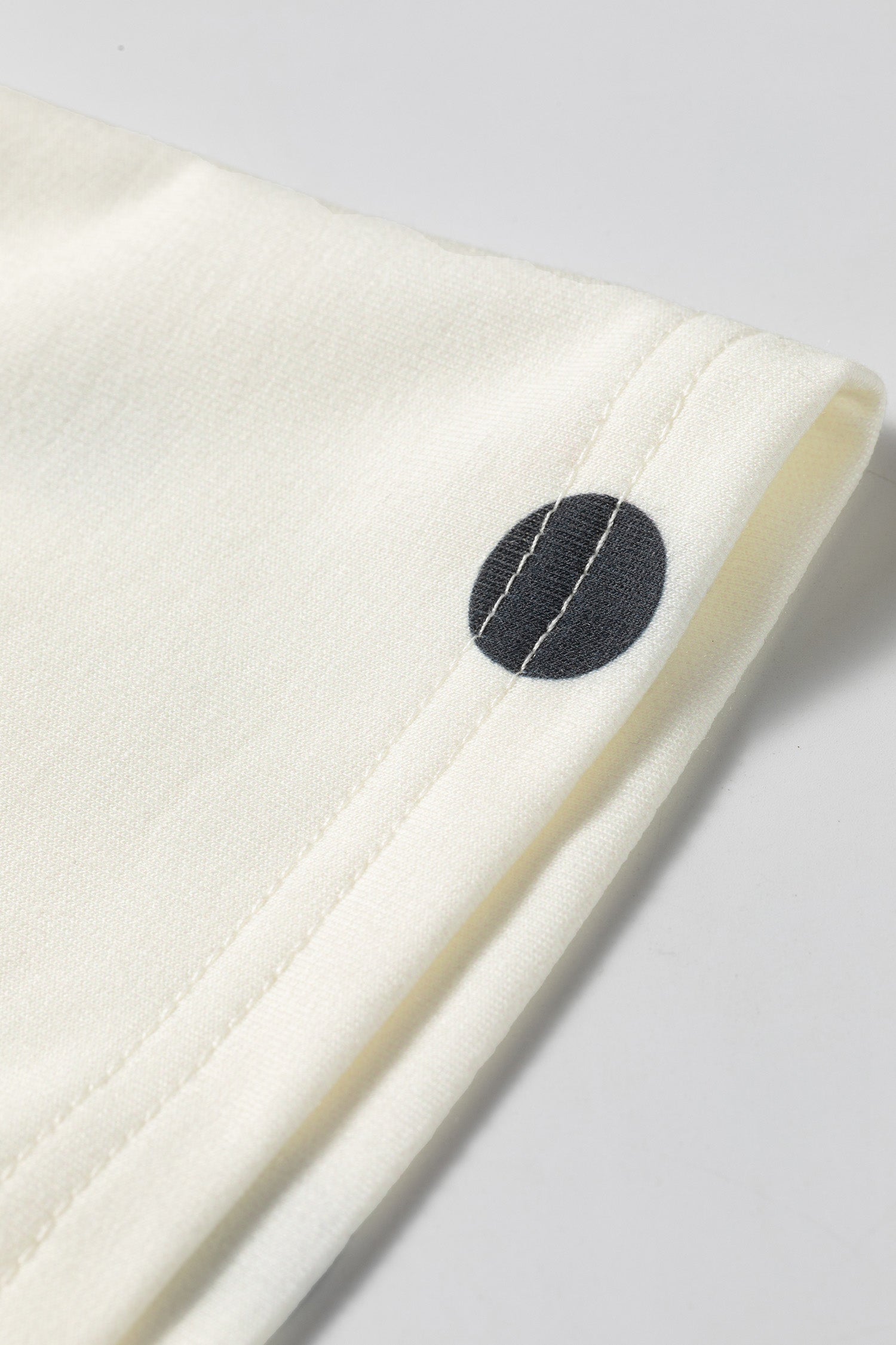 Beige Polka Dot Print Crossed Seam Detail Oversize Tee